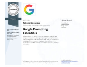 Specialization: Google Prompting Essentials