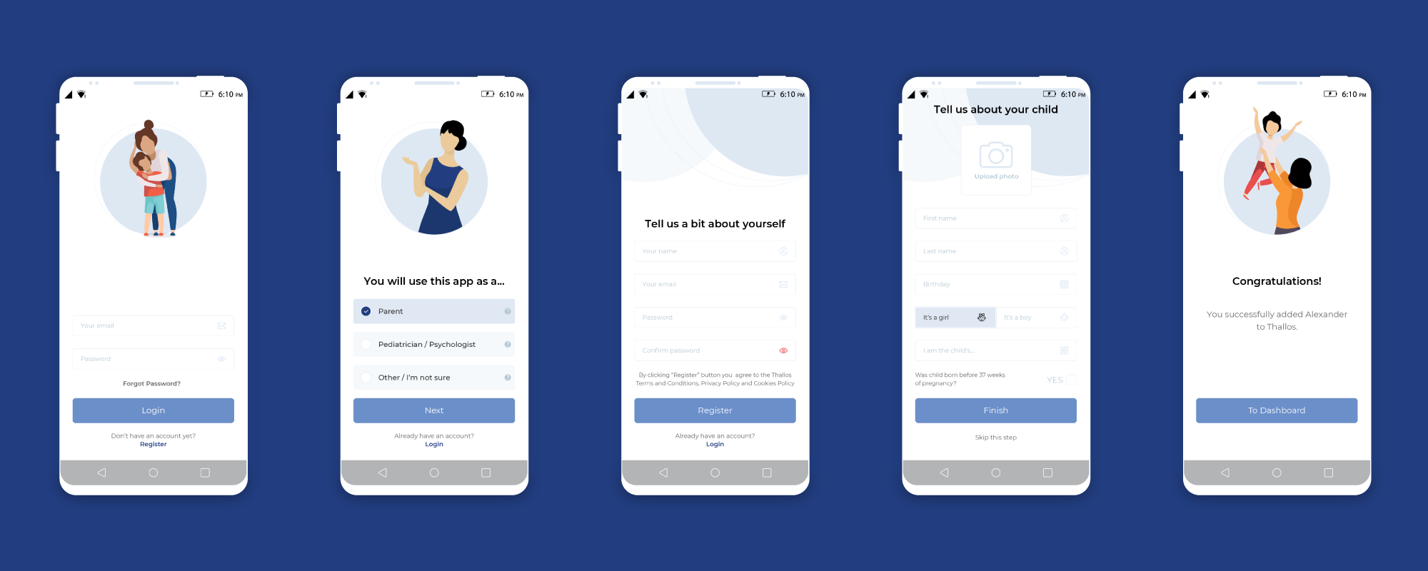 Thallos Health Onboarding: Guiding Parents in Child Mental Health Tracking